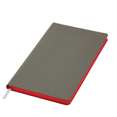 Ежедневник Latte soft touch недатированный, серый/красный-2