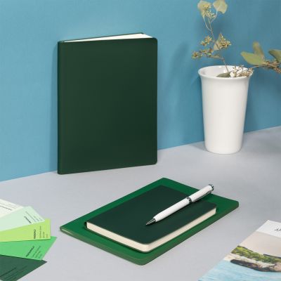 Блокнот Alpha slim, зеленый-16