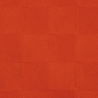 Плед Cella вязаный, оранжевый (без подарочной коробки)-4