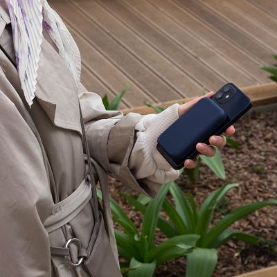 Внешний аккумулятор с беспроводной зарядкой Ultima Wireless Magnetic 5000 mAh, синий-11