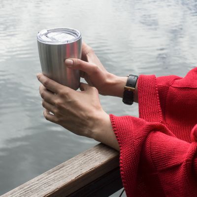 Плед Cella вязаный, красный (без подарочной коробки)-6