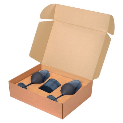 Подарочный набор свеча + 2 бокала для вина, Sapphire синий-3