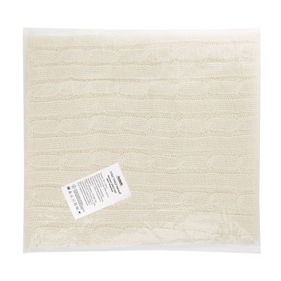 Плед Фадо (Fado) вязаный, бежевый (без подарочной коробки)-12