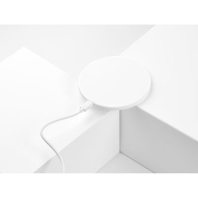 Беспроводное зарядное устройство с подсветкой 15W Аурис (Auris), белое-8