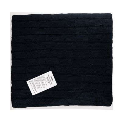 Плед Фадо (Fado) вязаный, темно-синий (без подарочной коробки)-11