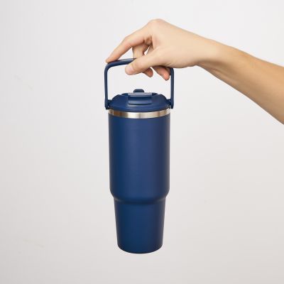 Термокружка вакуумная Монтана (Montana), синяя-12