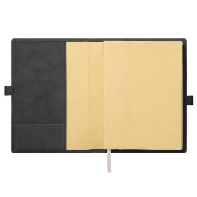 Ежедневник-портфолио Clip NEO недатированный в подарочной коробке, черный (в комплекте ручка Tesoro серебро)-7