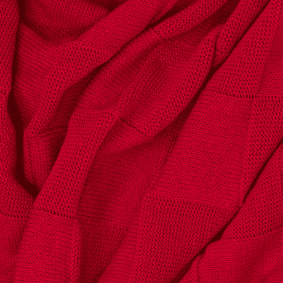 Плед Cella вязаный, красный (без подарочной коробки)-4