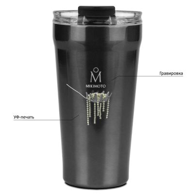 Термокружка вакуумная Forte, серая-6