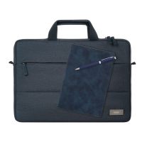 Подарочный набор Forum, синий (сумка, ежедневник, ручка)