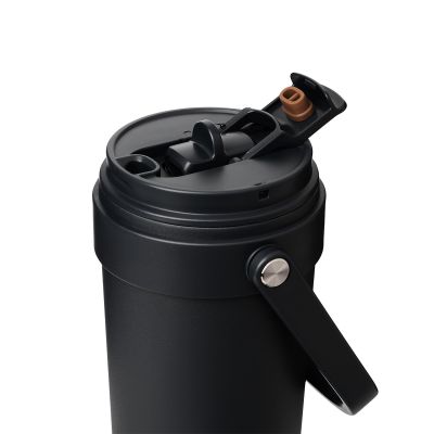 Термокружка вакуумная Solo, черная-5