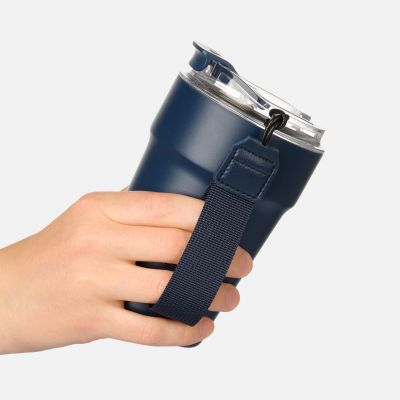 Термокружка вакуумная Monaco, синяя-9