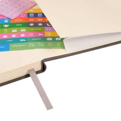 Ежедневник Stella недатированный с магнитом на обложке, серый-10