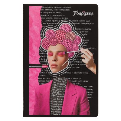 Блокнот Alpha slim, черный-2