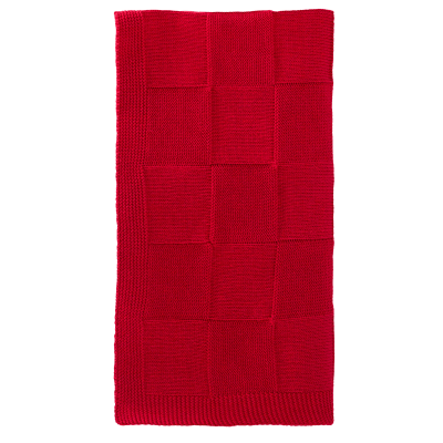 Плед Селла (Cella) вязаный, красный (без подарочной коробки)-2