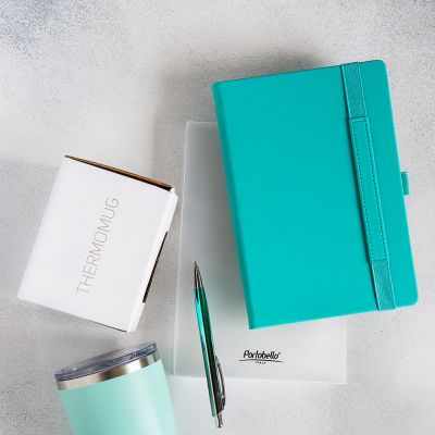 Шариковая ручка Mirage, серо-бирюзовая-4