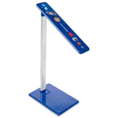 Настольная лампа c беспроводной зарядкой Люмос Ультрамарин (Lumos Ultramarine), синяя-7