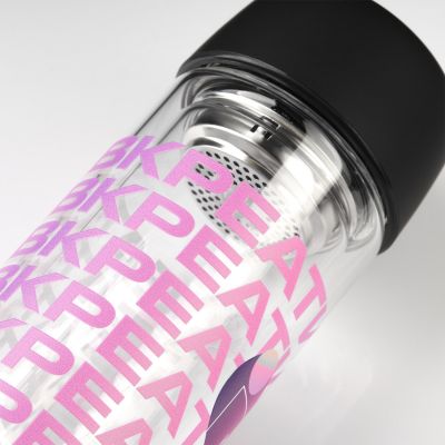 Бутылка стеклянная с двойными стенками Bianca, черная-10