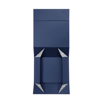 Подарочная коробка-трансформер средняя, синяя-4