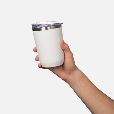 Термокружка вакуумная с керамическим покрытием Арктик (Arctic), белый/серый-9