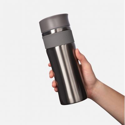 Термокружка вакуумная Polo, серая-5