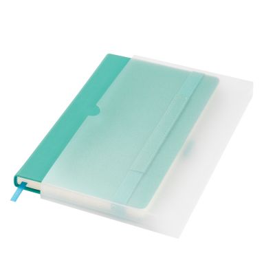 Ежедневник Alpha недатированный, бирюзовый/серый-11