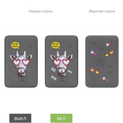 Внешний аккумулятор с подсветкой Анкор (Ancor) 5000 mAh, серый-12