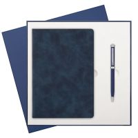 Подарочный набор Verona, синий (ежедневник, ручка)