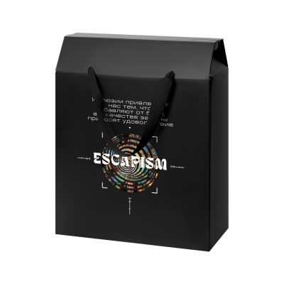 Подарочная коробка-пакет универсальная большая, черная-7