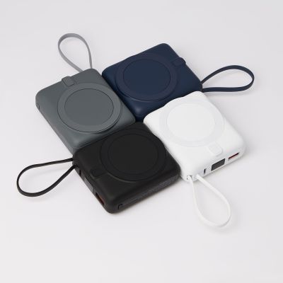 Внешний аккумулятор с подсветкой Риттер PD (Ritter PD) 10000mAh с функцией беспроводной зарядки 15W, синий-14