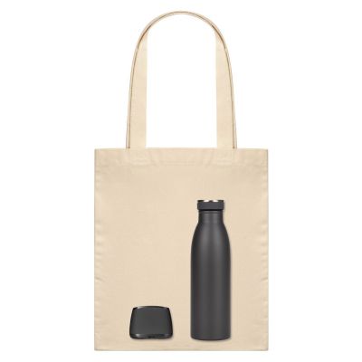 Подарочный набор Passion, серый (колонка, термо, шоппер)-0