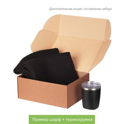 Шарф Forges вязаный, черный-11