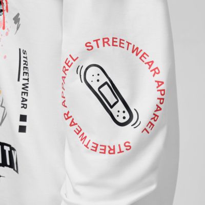 Худи с капюшоном, унисекс  ALEX белый, размер L-11