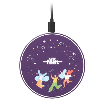 Беспроводное зарядное устройство с подсветкой 15W Auris, фиолетовое-2