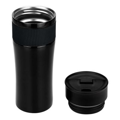 Термокружка вакуумная Polo, черная-3