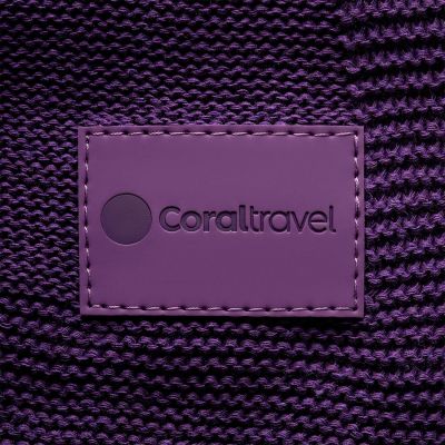 Плед Cella вязаный, фиолетовый (без подарочной коробки)-8