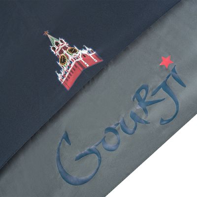 Зонт-трость  Gourji «Над Спасской башней» синий/серый-3
