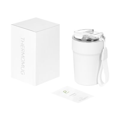 Термокружка вакуумная Monaco, белая-11