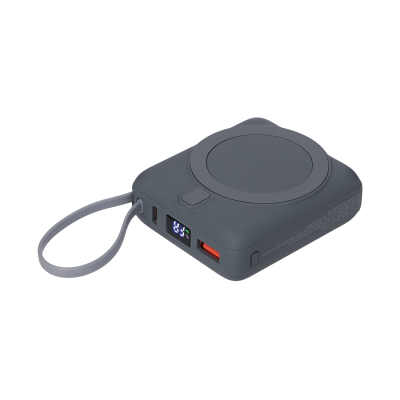 Внешний аккумулятор с подсветкой Риттер PD (Ritter PD) 10000mAh с функцией беспроводной зарядки 15W, серый-0