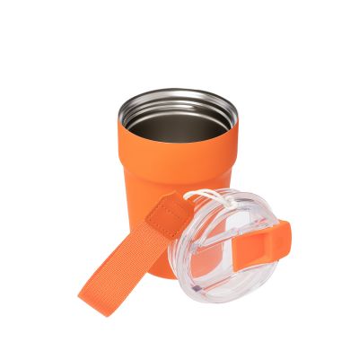 Термокружка вакуумная Монако (Monaco), оранжевая-3