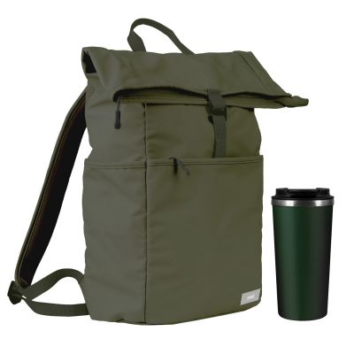 Подарочный набор Palermo, Boston, зеленый (рюкзак, термокружка)-0
