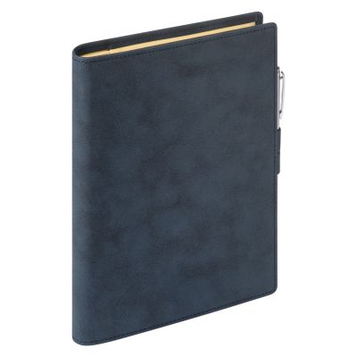 Ежедневник-портфолио Clip NEO недатированный в подарочной коробке, синий (в комплекте ручка Sonata BP серебро)-5