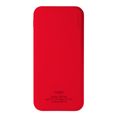 Внешний аккумулятор с подсветкой Luce 10000 mAh, красный-3
