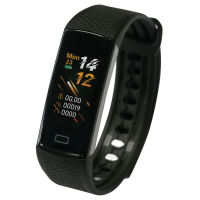 Смарт браслет Life Plus, цв. дисплей, пульсометр, давление, черный