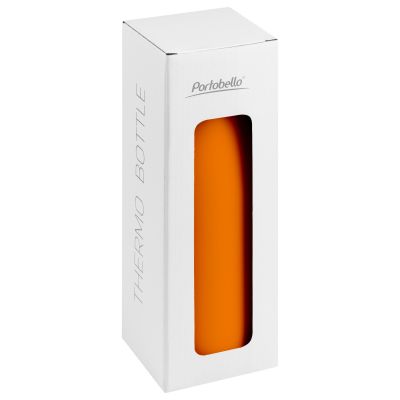 Термобутылка вакуумная герметичная Fresco, оранжевая, зернистое покрытие-15