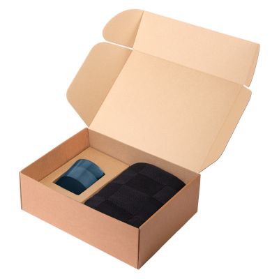 Подарочный набор Sapphire, синий (плед, свеча)-3