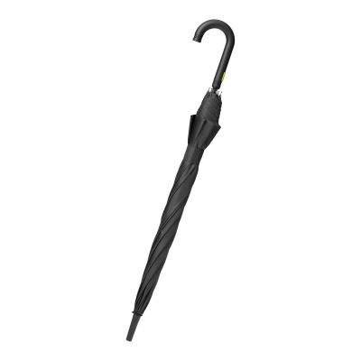 Зонт-трость Квантум (Quantum), черный/салатовый-4