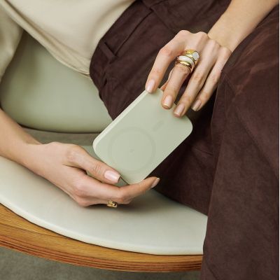 Внешний аккумулятор Юнион PD (Union PD) 10000mAh с функцией беспроводной зарядки 15W, бежевый-15