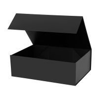 Подарочная коробка с магнитным клапаном средняя, черная