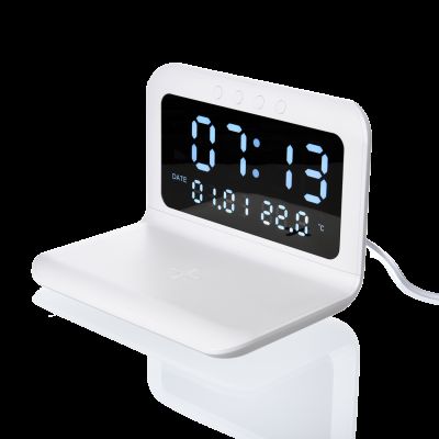 Настольные часы с беспроводной зарядкой 15W Ursa-0